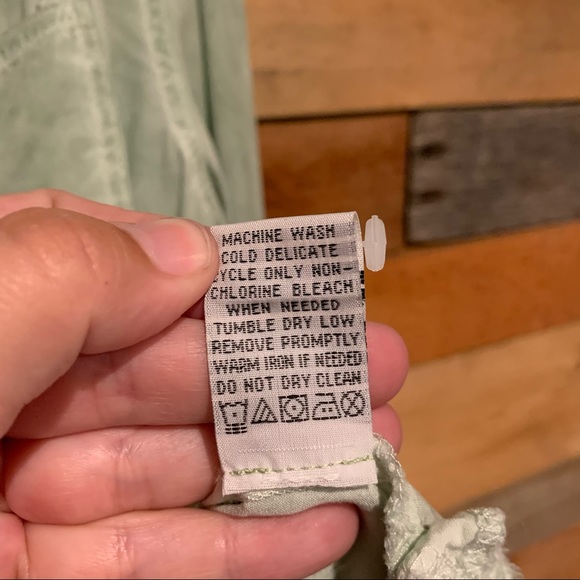 Velvet Heart Elisa Washed Out Button-Up Long Sleeve Shirt Green Size XL - Picture 11 of 11